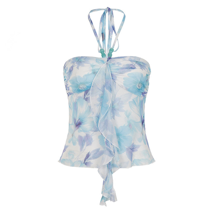 Damer romantisk blomma t-shirt Mirla-Eva Jonsson