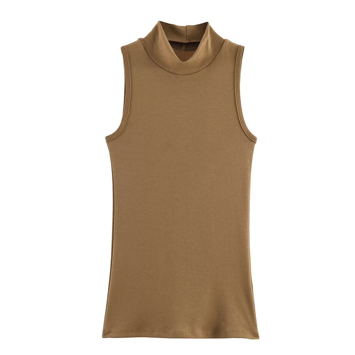 Damer rullkrage-tanktop i mjukt stretchmaterial Mirla-Eva Jonsson