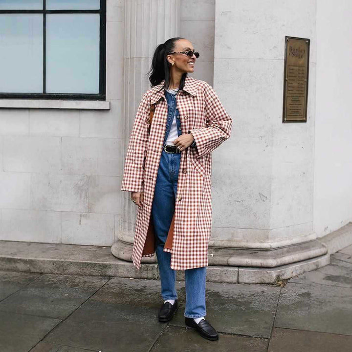 Damer rutig trenchcoat Mirla-Eva Jonsson