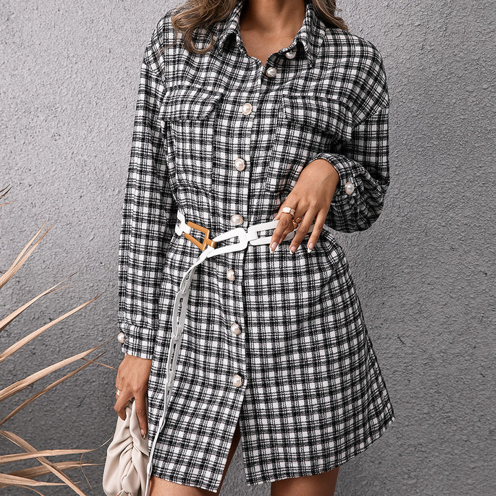 Damer rutiga skjortklänning Eva Jonsson-Eva Jonsson