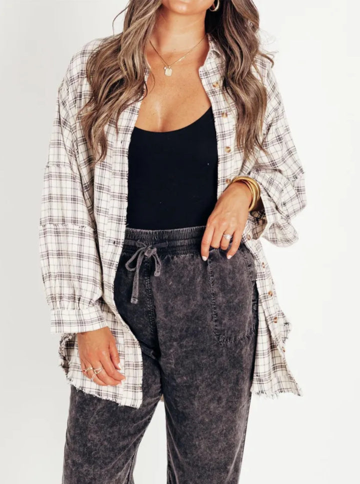 Damer rutigt Oversized-skjortjacka Mirla-Eva Jonsson