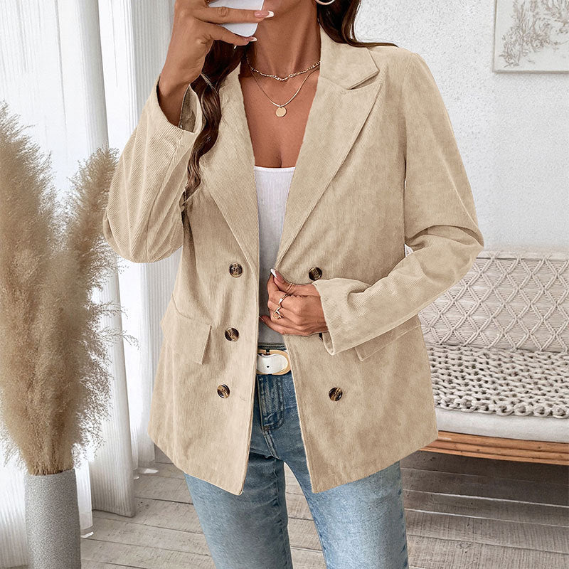 Damer sammetsblazer med dubbel knappslå och elegant skärning Eva Jonsson-Eva Jonsson