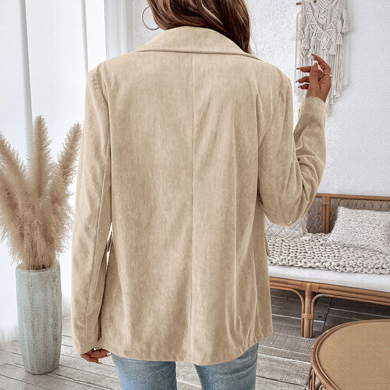 Damer sammetsblazer med dubbel knappslå och elegant skärning Eva Jonsson-Eva Jonsson