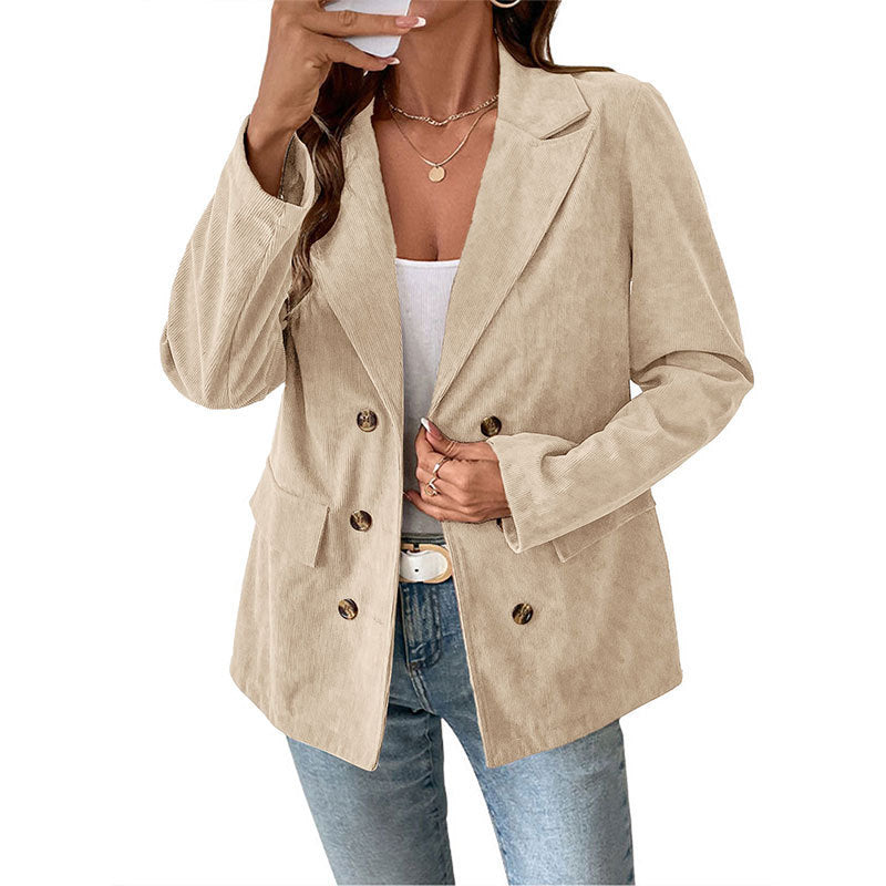 Damer sammetsblazer med dubbel knappslå och elegant skärning Eva Jonsson-Eva Jonsson