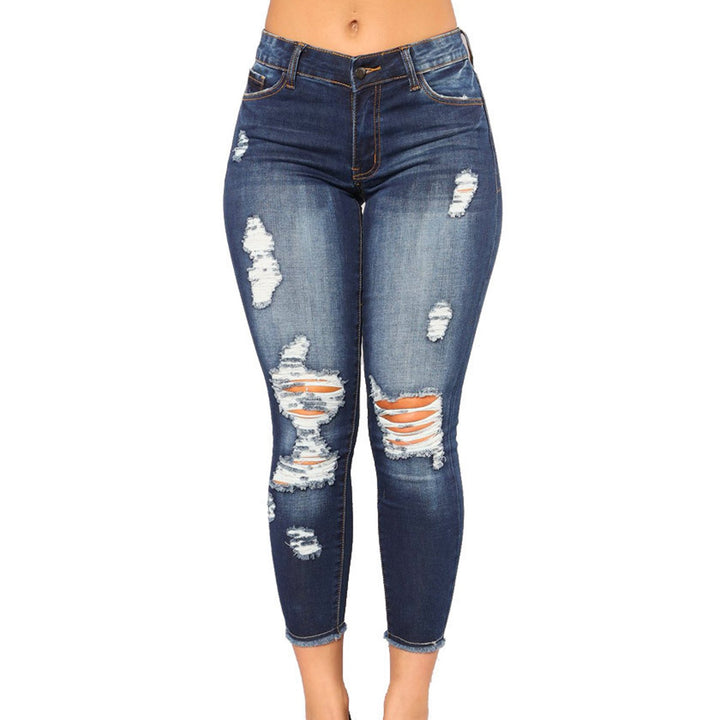 Damer skinny jeans med trendig destroyed-look och hög midja Mirla-Eva Jonsson