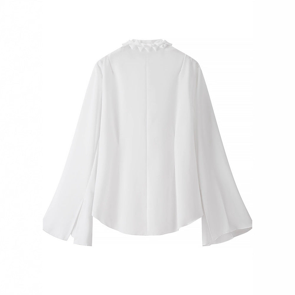 Damer skjorta med ruffle detaljer Mirla-Eva Jonsson