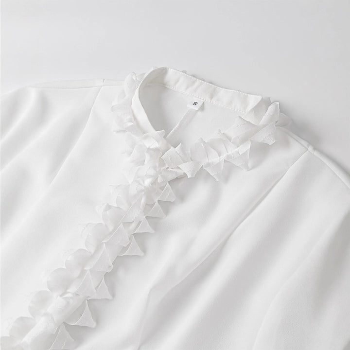 Damer skjorta med ruffle detaljer Mirla-Eva Jonsson