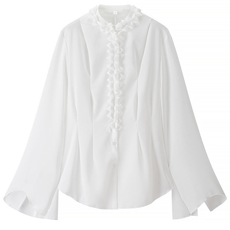 Damer skjorta med ruffle detaljer Mirla-Eva Jonsson