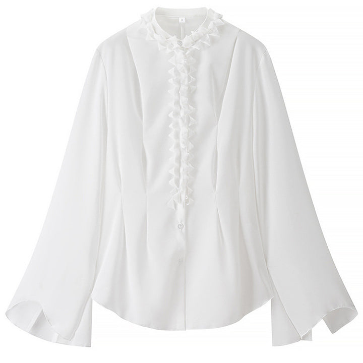 Damer skjorta med ruffle detaljer Mirla-Eva Jonsson