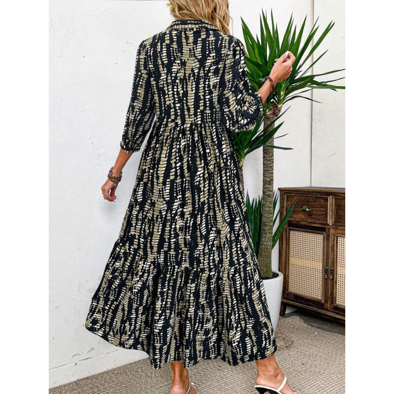 Damer skjortklänning med raffinerade volangdetaljer och asymmetrisk kant Eva Jonsson-Eva Jonsson