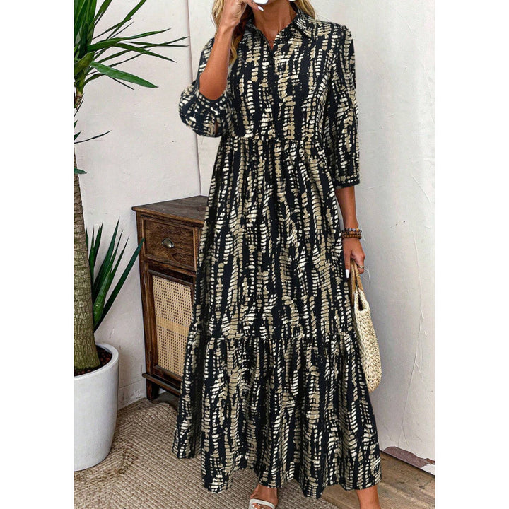 Damer skjortklänning med raffinerade volangdetaljer och asymmetrisk kant Eva Jonsson-Eva Jonsson