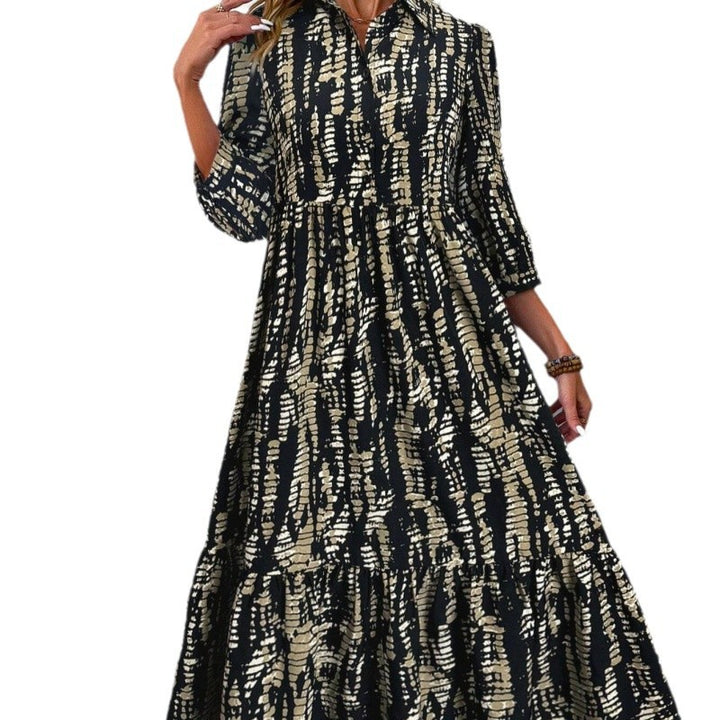 Damer skjortklänning med raffinerade volangdetaljer och asymmetrisk kant Eva Jonsson-Eva Jonsson