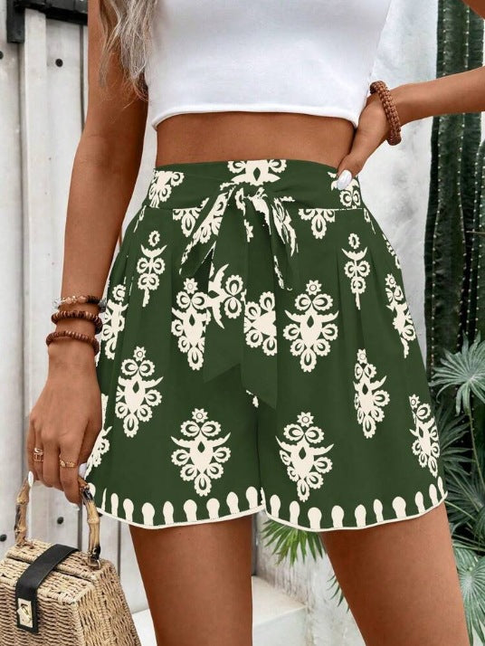 Damer sommar chinoshorts med knytbälte Mirla-Eva Jonsson