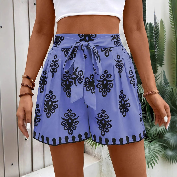 Damer sommar chinoshorts med knytbälte Mirla-Eva Jonsson