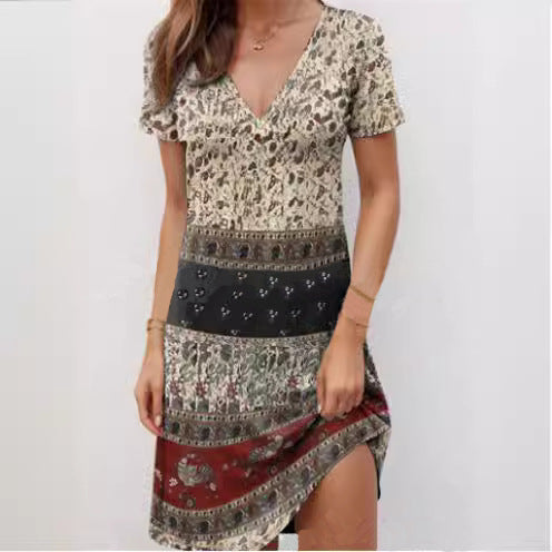 Damer sommarklänning med V-hals Eva Jonsson-Eva Jonsson