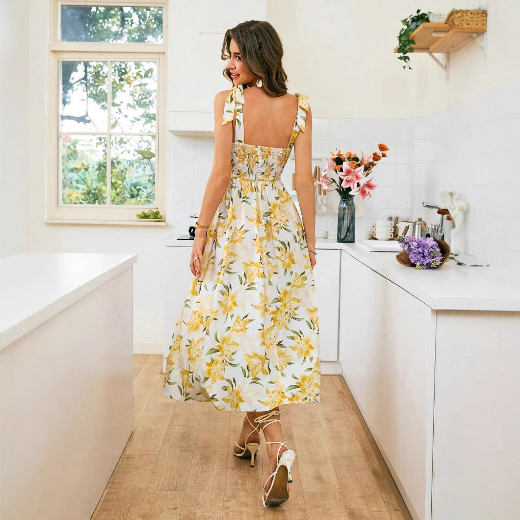 Damer sommarklänning med blommönster Mirla-Eva Jonsson