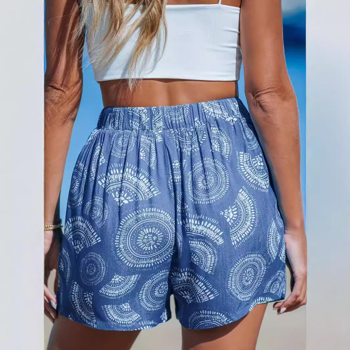 Damer sommarlika shorts med praktiska fickor och elastisk midja Mirla-Eva Jonsson