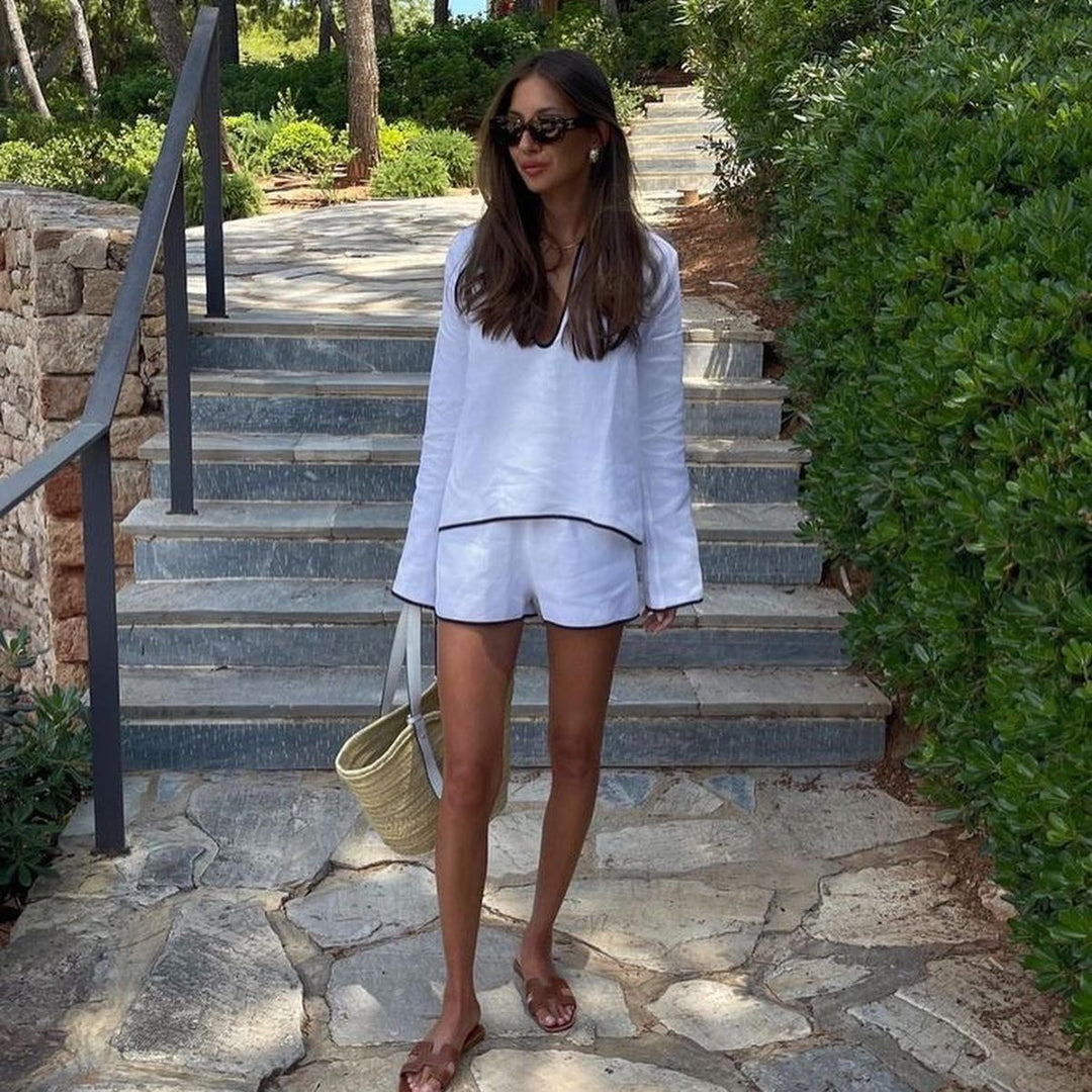 Damer somrig linneoutfit Mirla-Eva Jonsson