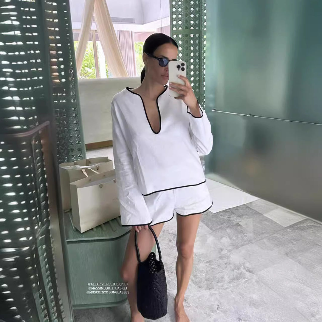 Damer somrig linneoutfit Mirla-Eva Jonsson
