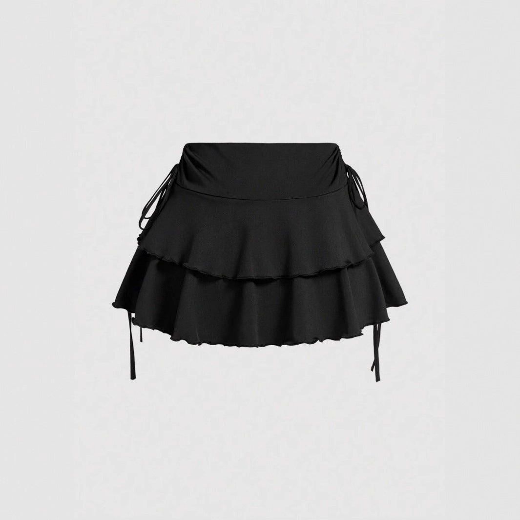 Damer somrigt crop-top och mini-kjol set Mirla-Eva Jonsson