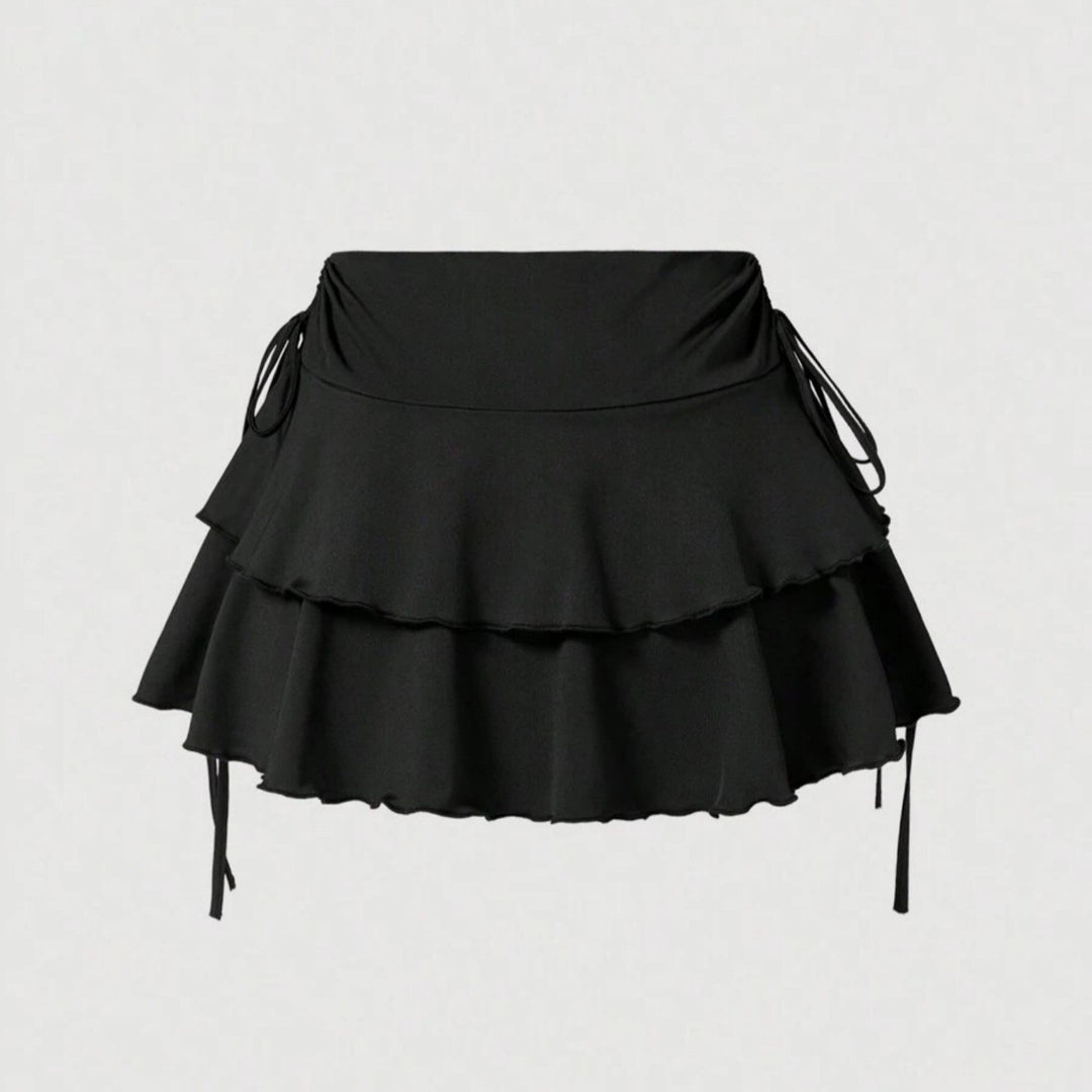 Damer somrigt crop-top och mini-kjol set Mirla-Eva Jonsson
