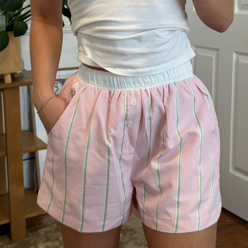 Damer sovshorts med elastisk midja och dekorativ snörning Mirla-Eva Jonsson
