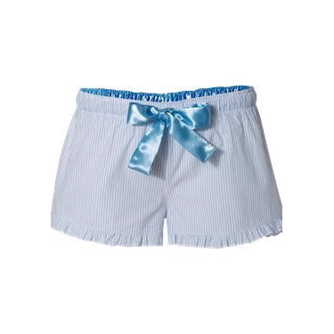Damer sovshorts med lekfull volangkant och satinband Eva Jonsson-Eva Jonsson