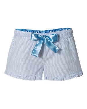 Damer sovshorts med lekfull volangkant och satinband Eva Jonsson-Eva Jonsson