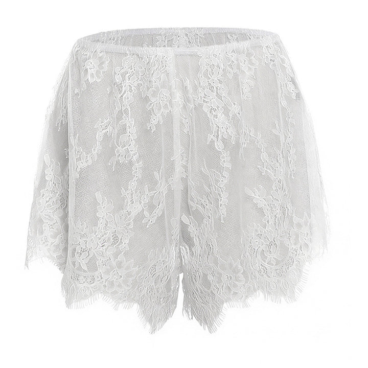 Damer spets-shorts med ömt blommönster och elastisk midja Mirla-Eva Jonsson