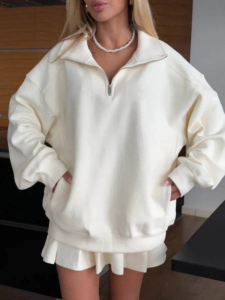 Damer sportig Sweater med kort fåll Mirla-Eva Jonsson