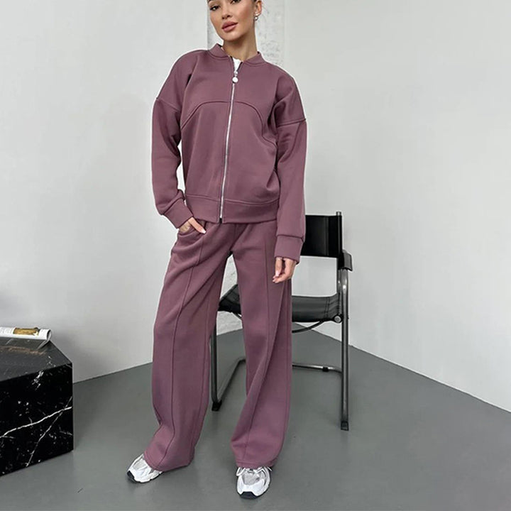 Damer sportig Sweatjacka med elegant dragkedja Mirla-Eva Jonsson