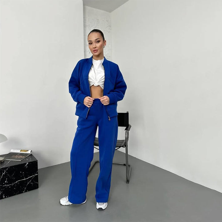 Damer sportig Sweatjacka med elegant dragkedja Mirla-Eva Jonsson