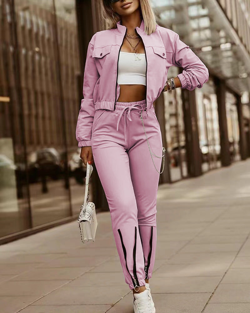 Damer sportig fleece-joggingdräkt med smal passform Eva Jonsson-Eva Jonsson