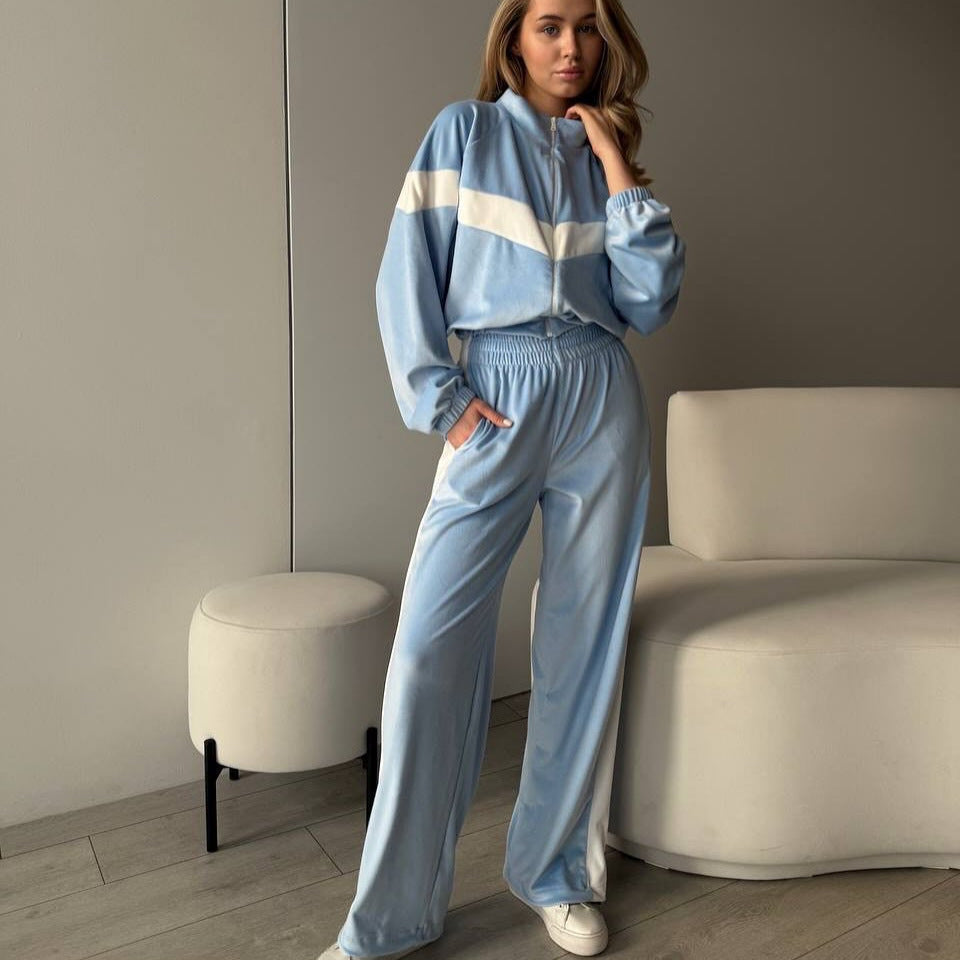 Damer sportig fleece jumpsuit med dragkedja Mirla-Eva Jonsson