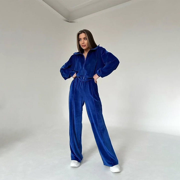 Damer sportig fleece-träningsöverall Mirla-Eva Jonsson