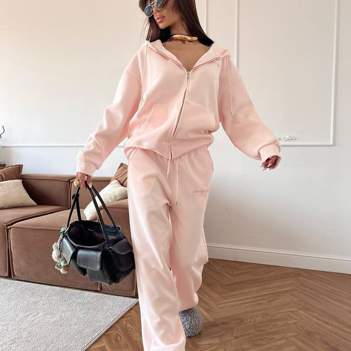 Damer sportig hoodie med broderad logotyp Mirla-Eva Jonsson
