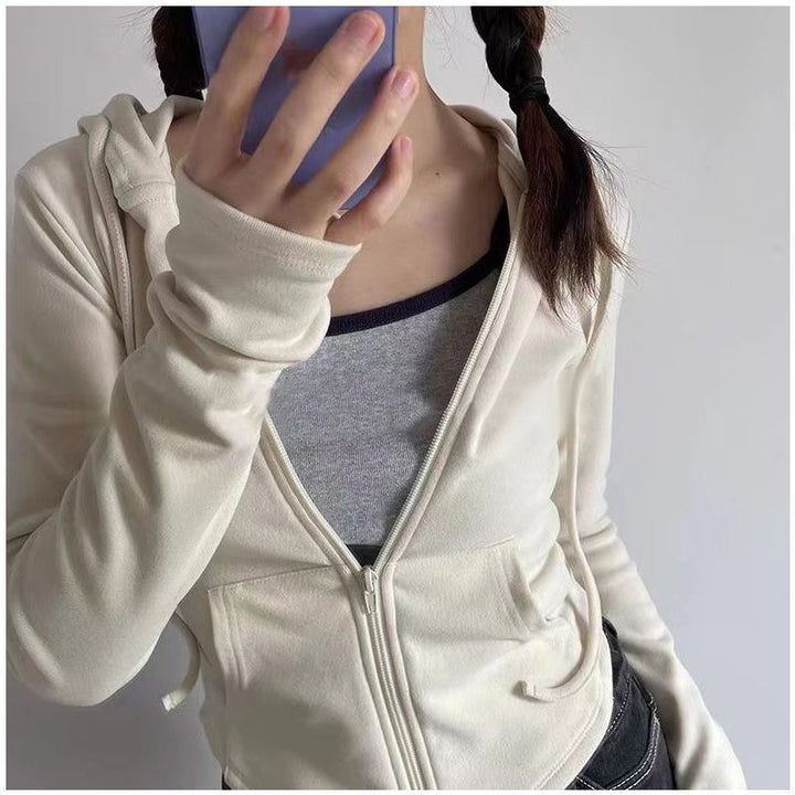 Damer sportig hoodie med dragkedja och bekväm passform Mirla-Eva Jonsson