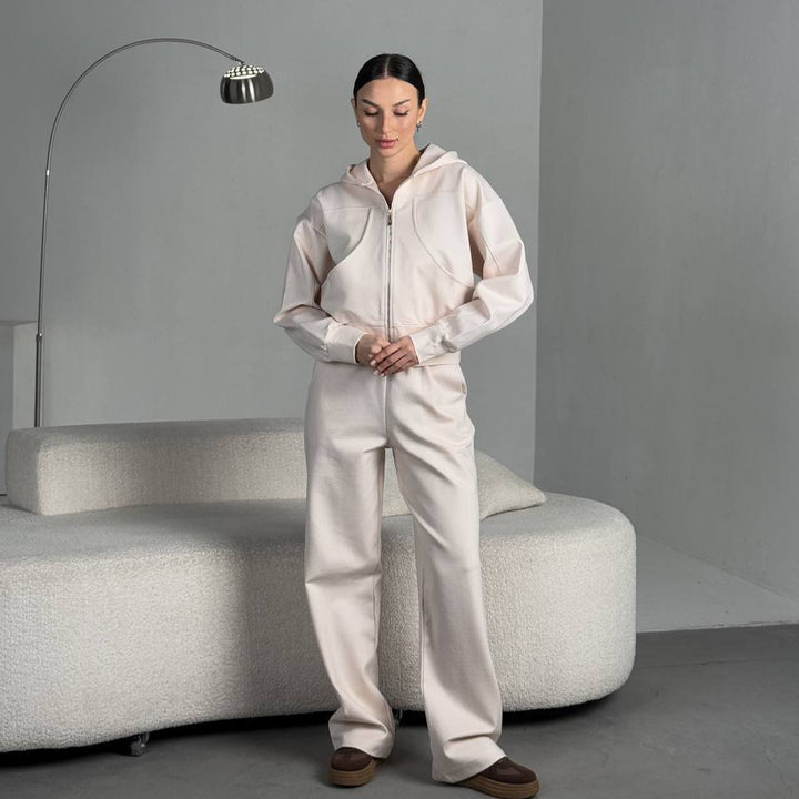 Damer sportig hoodie med dragkedja och sidofickor Mirla-Eva Jonsson