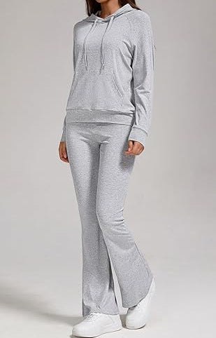 Damer sportig hoodie set med utsvängda byxor Eva Jonsson-Eva Jonsson