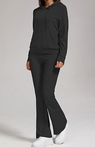 Damer sportig hoodie set med utsvängda byxor Eva Jonsson-Eva Jonsson