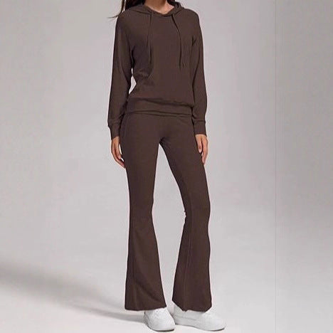 Damer sportig hoodie set med utsvängda byxor Eva Jonsson-Eva Jonsson