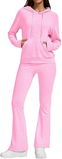 Damer sportig hoodie set med utsvängda byxor Eva Jonsson-Eva Jonsson