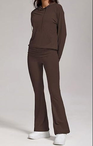 Damer sportig hoodie set med utsvängda byxor Eva Jonsson-Eva Jonsson