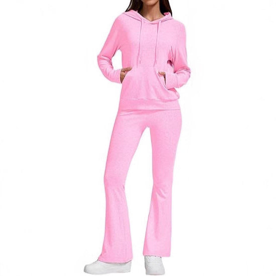 Damer sportig hoodie set med utsvängda byxor Mirla-Eva Jonsson