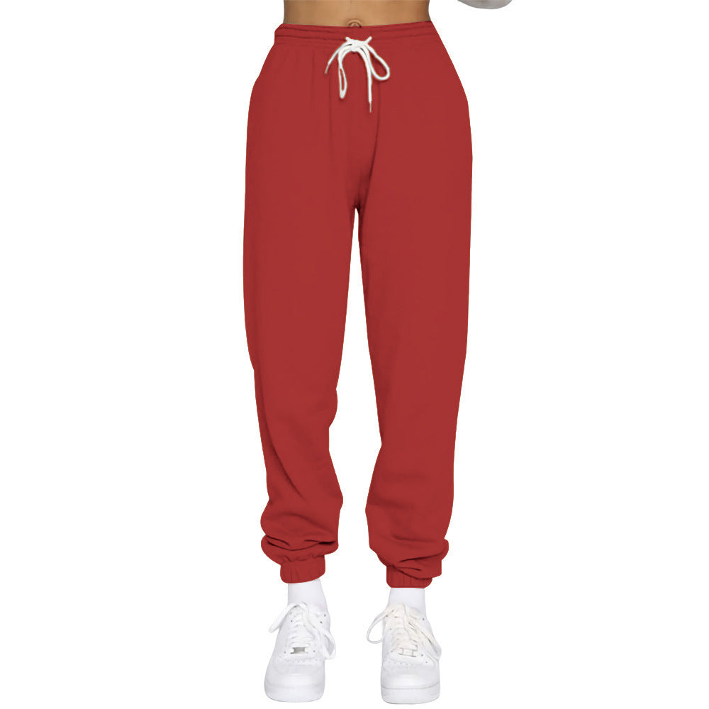 Damer sportig joggingsbyxor med hög midja och dragsko Mirla-Eva Jonsson