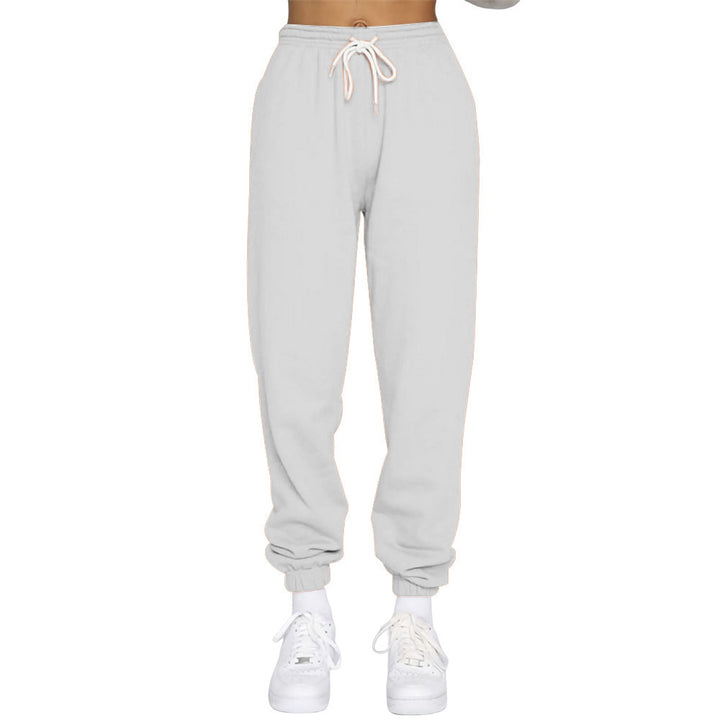 Damer sportig joggingsbyxor med hög midja och dragsko Mirla-Eva Jonsson