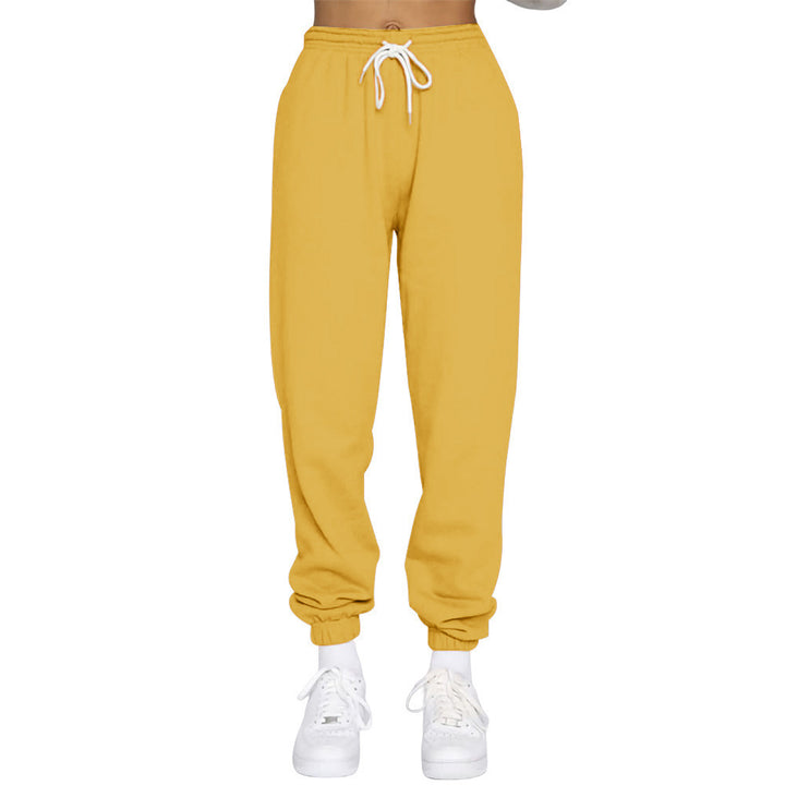 Damer sportig joggingsbyxor med hög midja och dragsko Mirla-Eva Jonsson