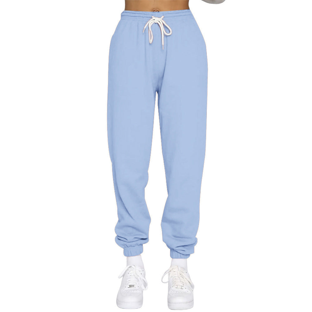 Damer sportig joggingsbyxor med hög midja och dragsko Mirla-Eva Jonsson
