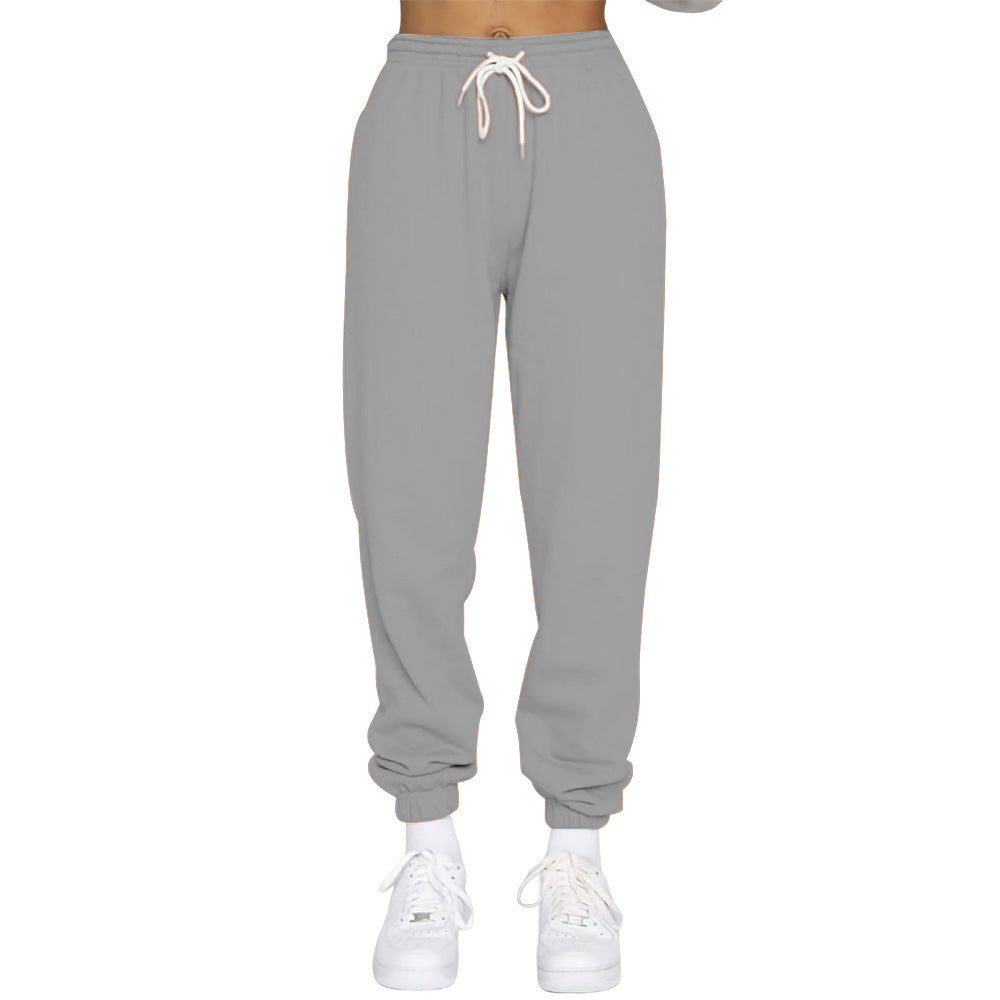 Damer sportig joggingsbyxor med hög midja och dragsko Mirla-Eva Jonsson