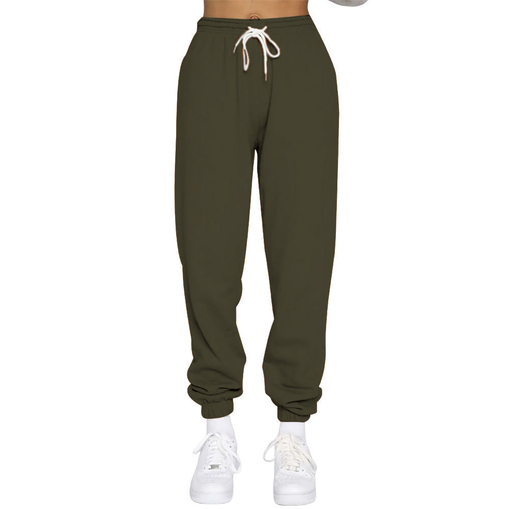 Damer sportig joggingsbyxor med hög midja och dragsko Mirla-Eva Jonsson